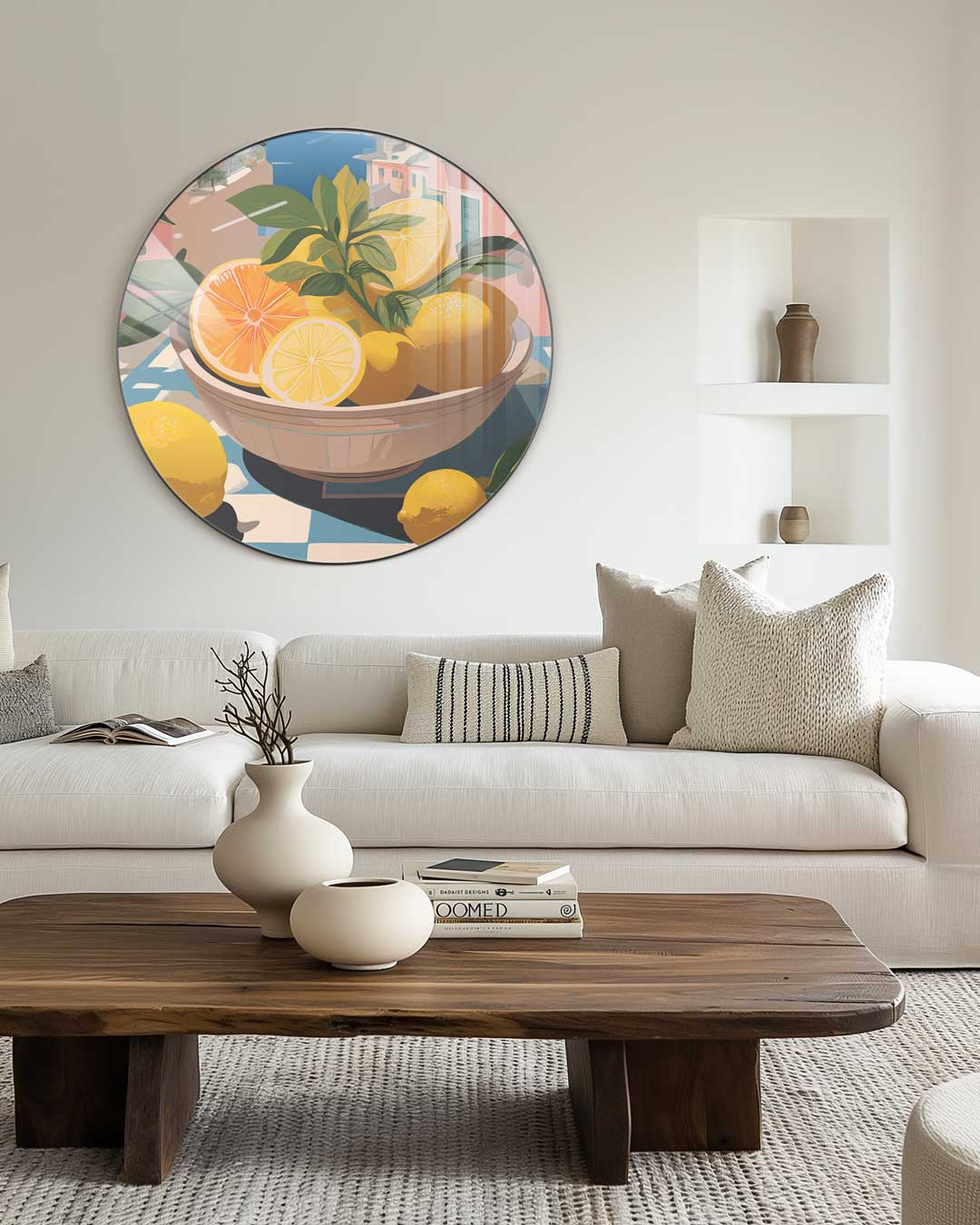 Zomerse Citrus Muurcirkel-WallArtistic