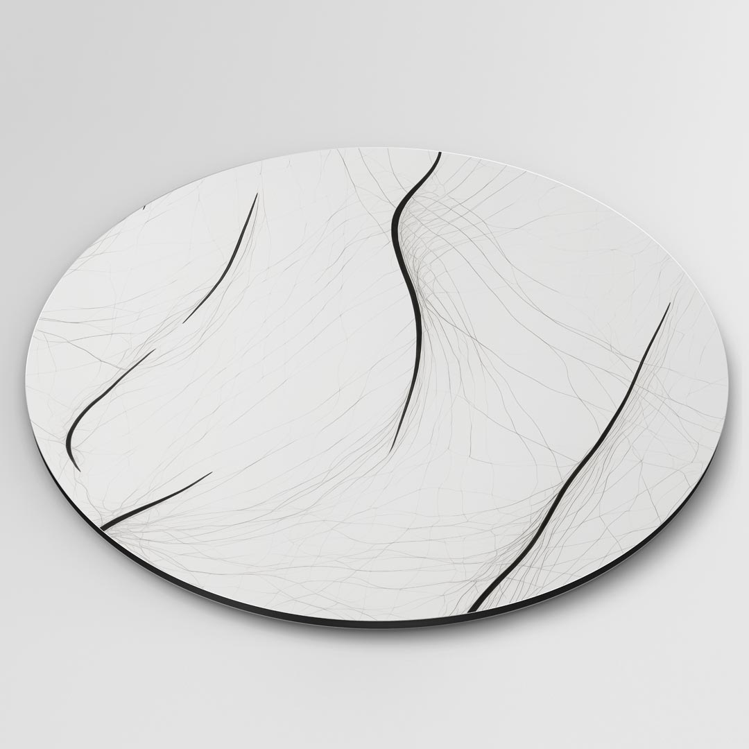 Elegante Lijnenspel Muurcirkel-WallArtistic