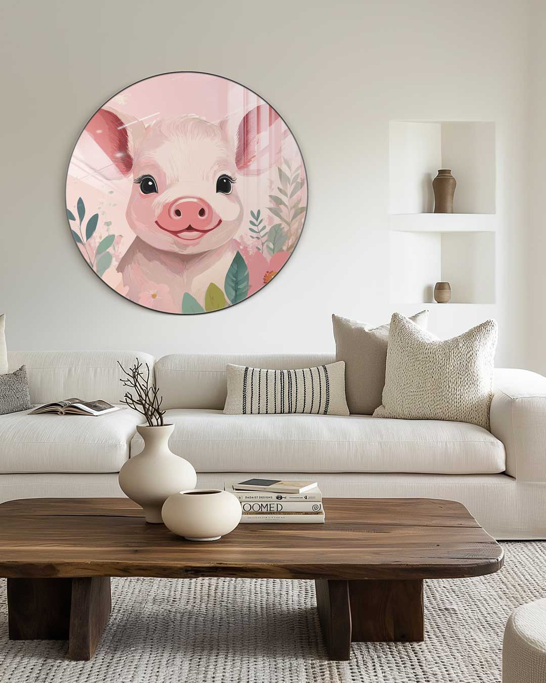 Vrolijke Varkens Muurcirkel-WallArtistic
