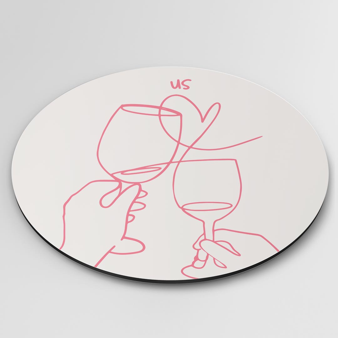 Romantische Wijnmomenten Muurcirkel-WallArtistic