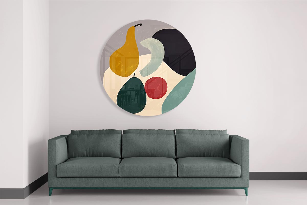 Moderne Fruitstilleven Muurcirkel-WallArtistic