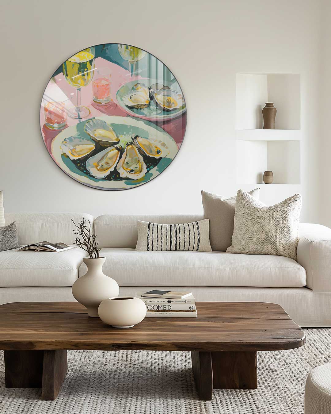 Luxe Oester Eetervaring Muurcirkel-WallArtistic