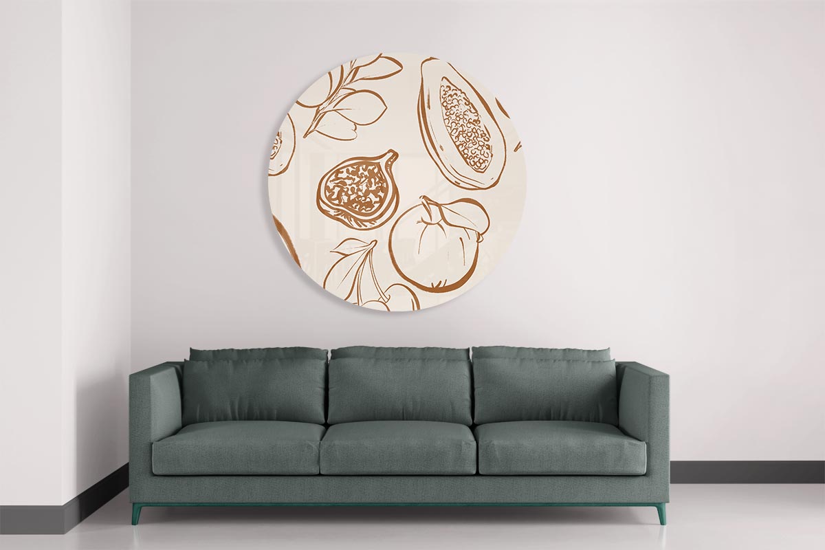 Frisse Fruitige Muurcirkel-WallArtistic