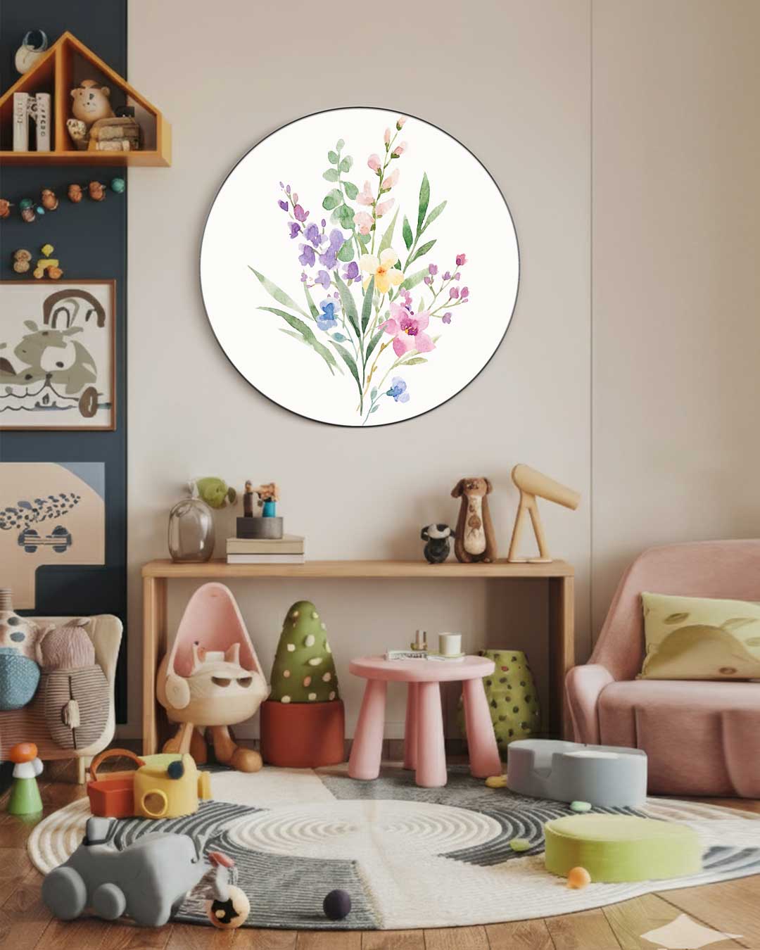 Bloemenpracht Muurcirkel-WallArtistic