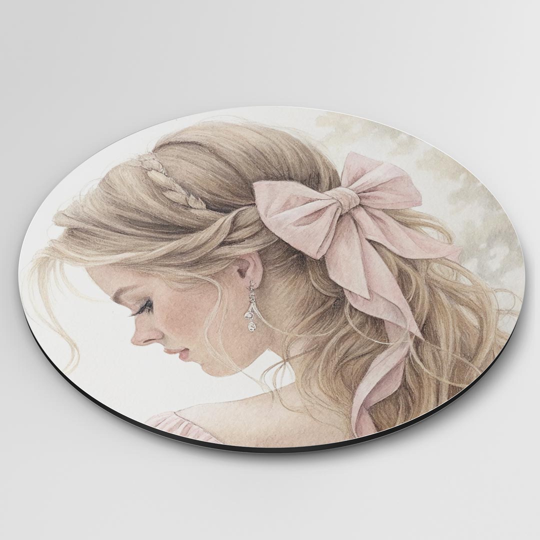 Romantische Muurcirkel met Pastel Portret