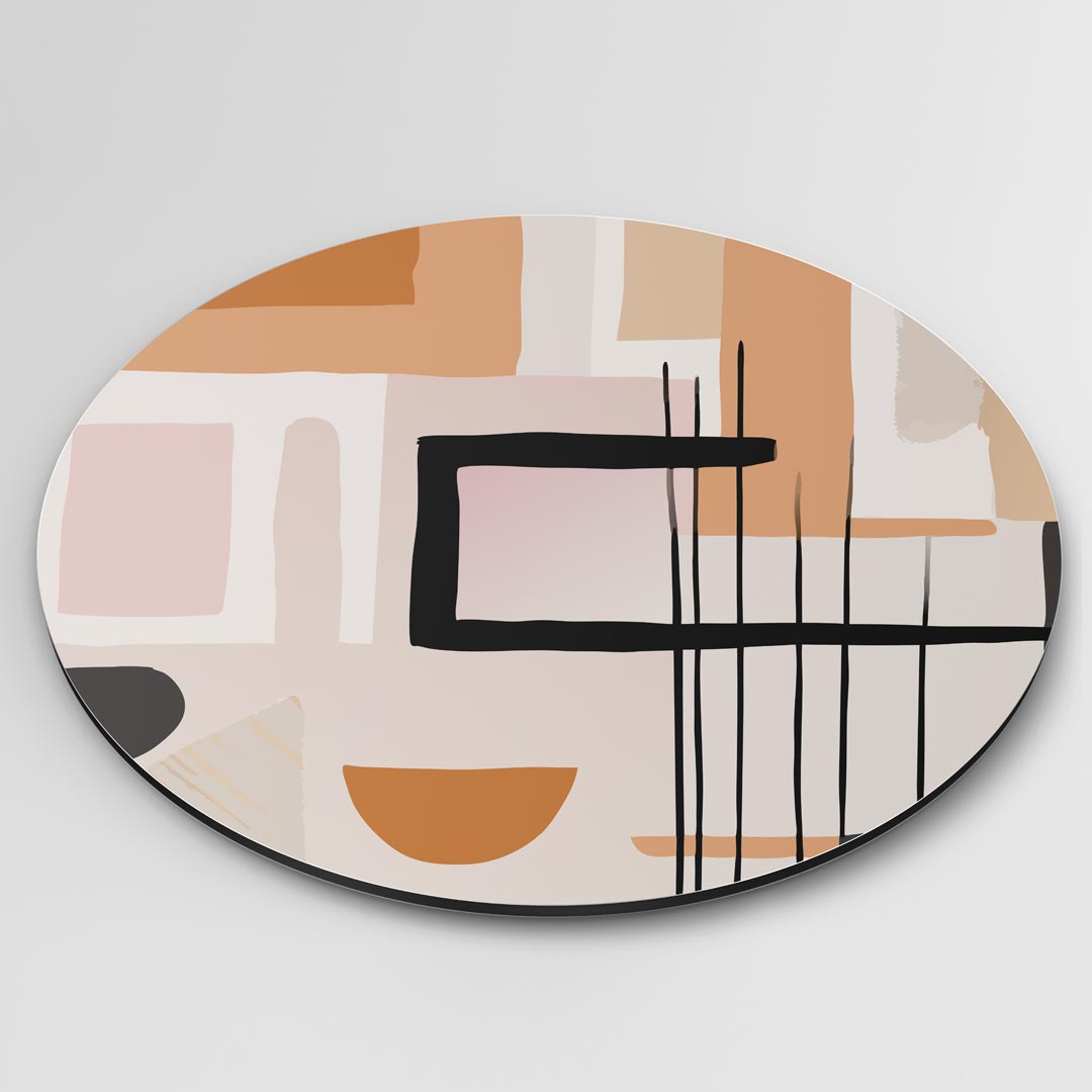 Abstracte Boho Kunst Muurcirkel