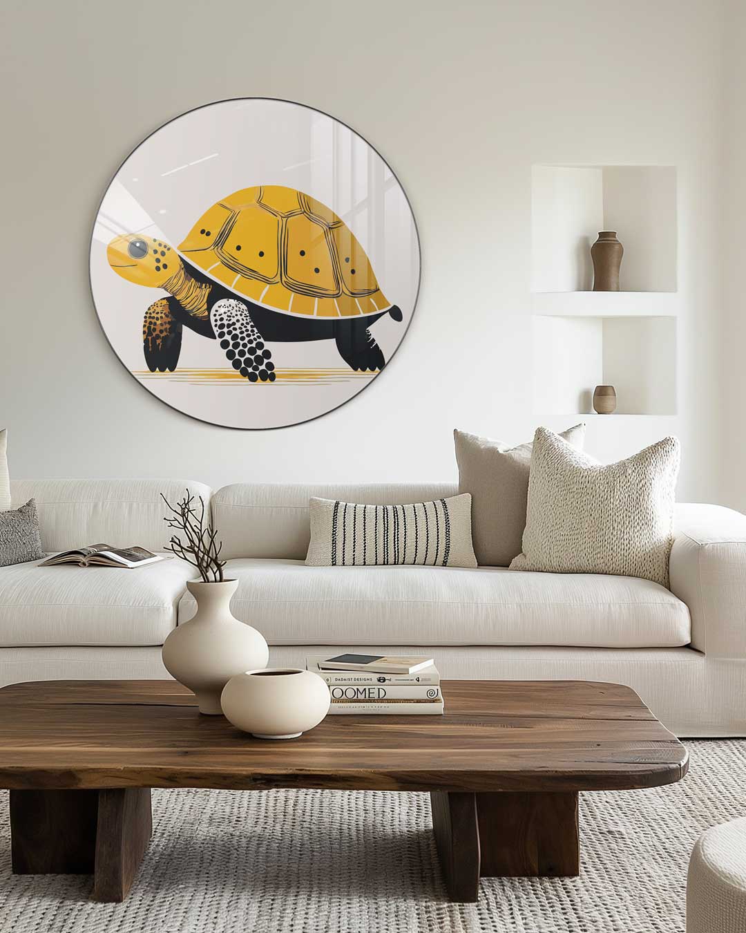 Schattige Schildpad Muurcirkel-WallArtistic