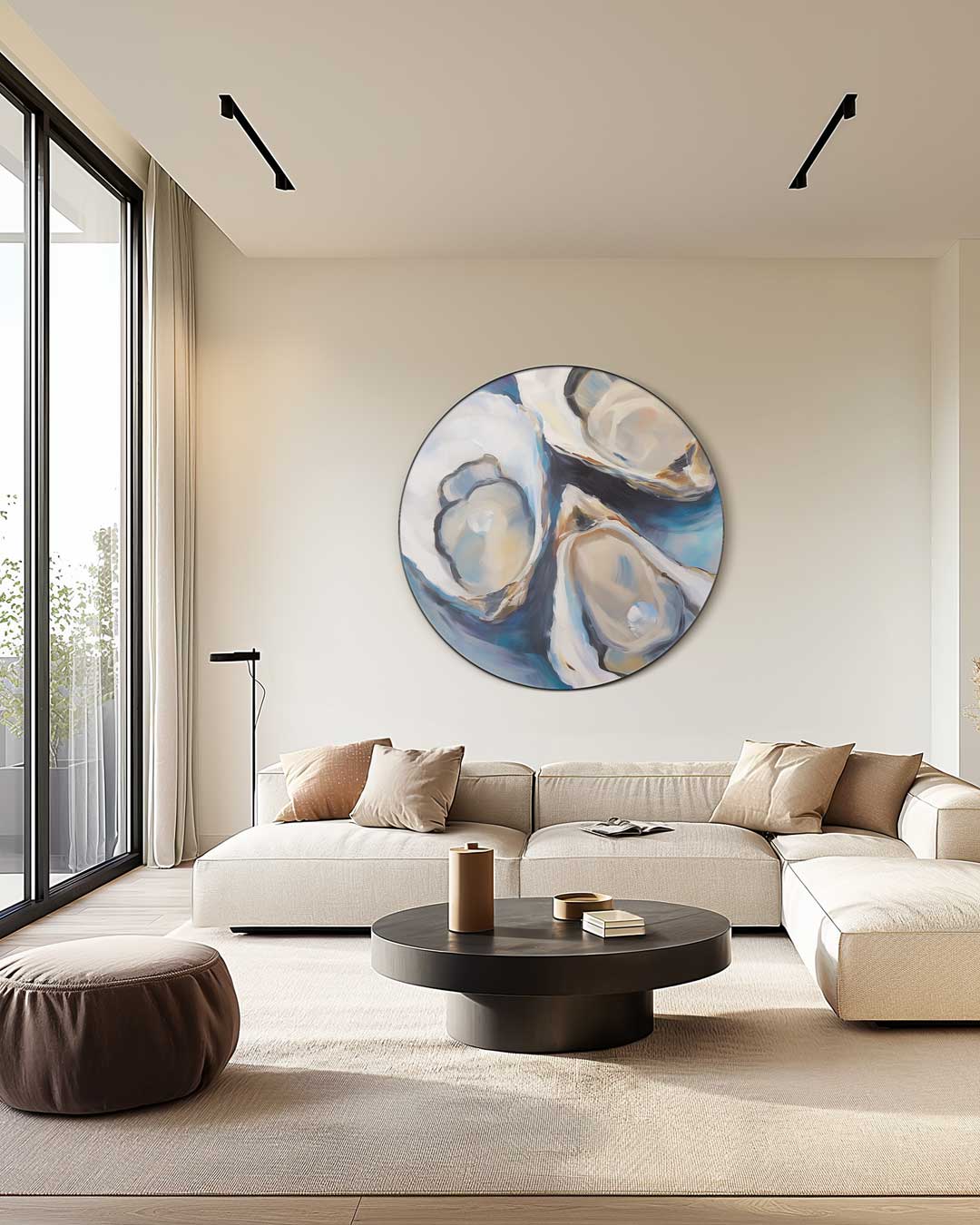 Elegante Oester Muurcirkel-WallArtistic