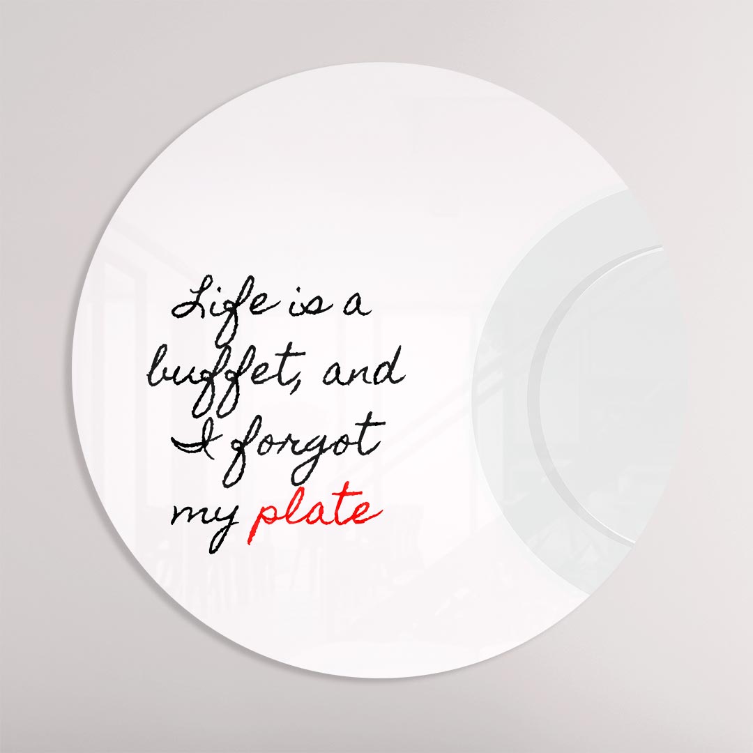 Inspirerende Buffet Muurcirkel-WallArtistic