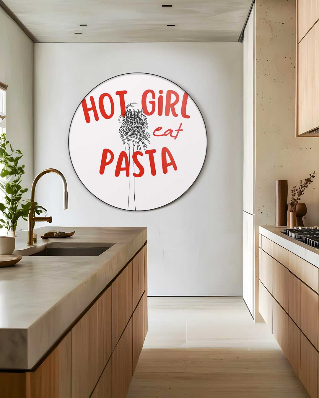 Hip & Pasta Muurcirkel-WallArtistic