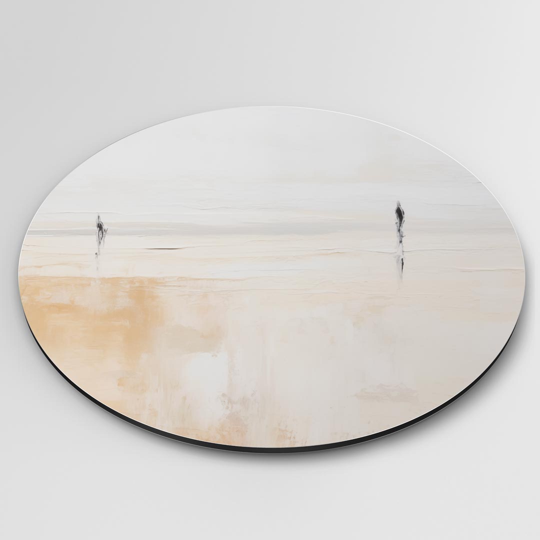 Rustieke Strandwandeling Muurcirkel-WallArtistic