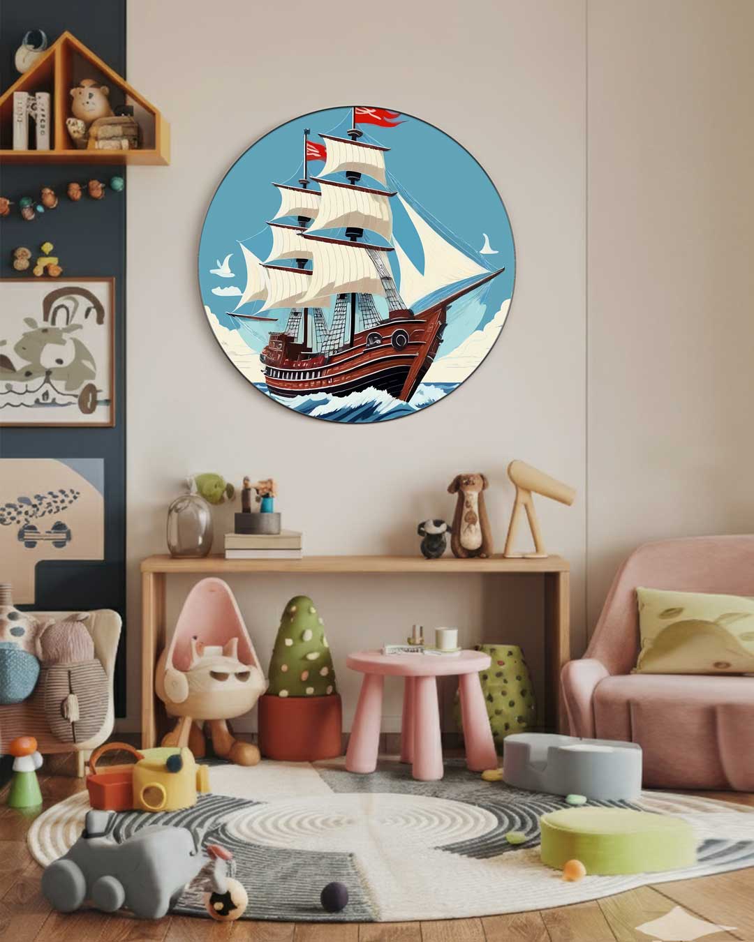 Mystiek Zee Avontuur Muurcirkel-WallArtistic