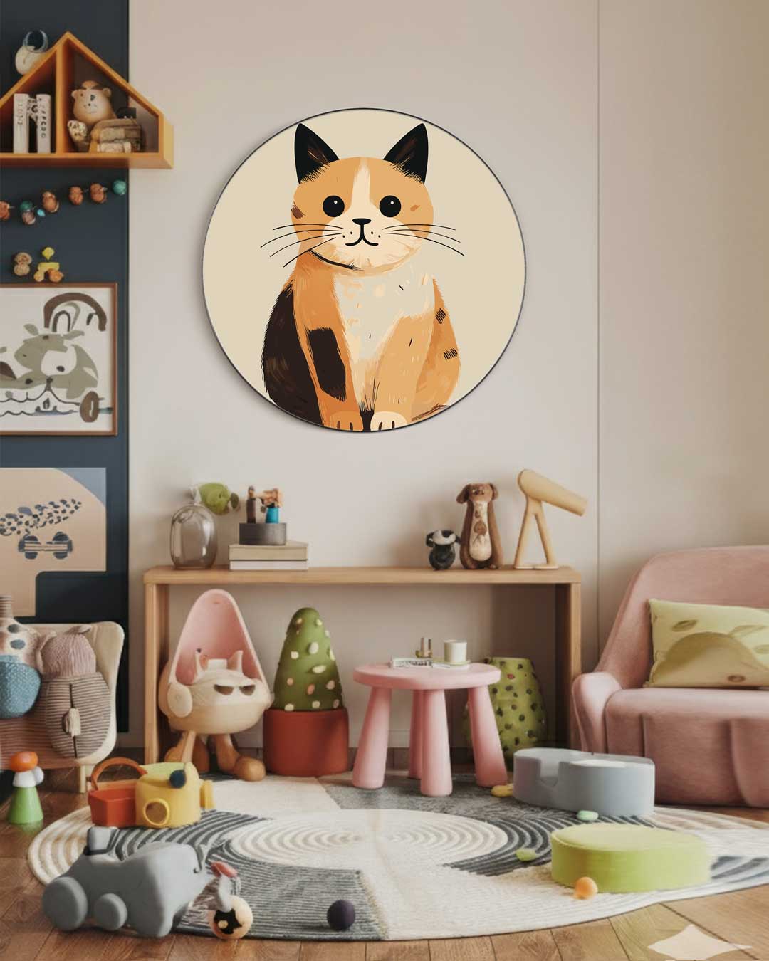 Schattige Kat Muurcirkel