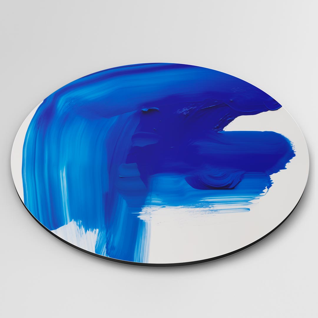Abstracte Blauwe Muurcirkel