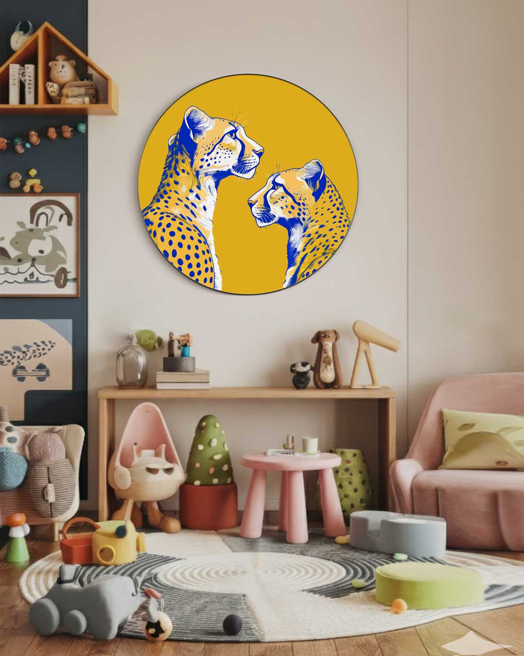 Stijlvolle Cheeta Muurcirkel