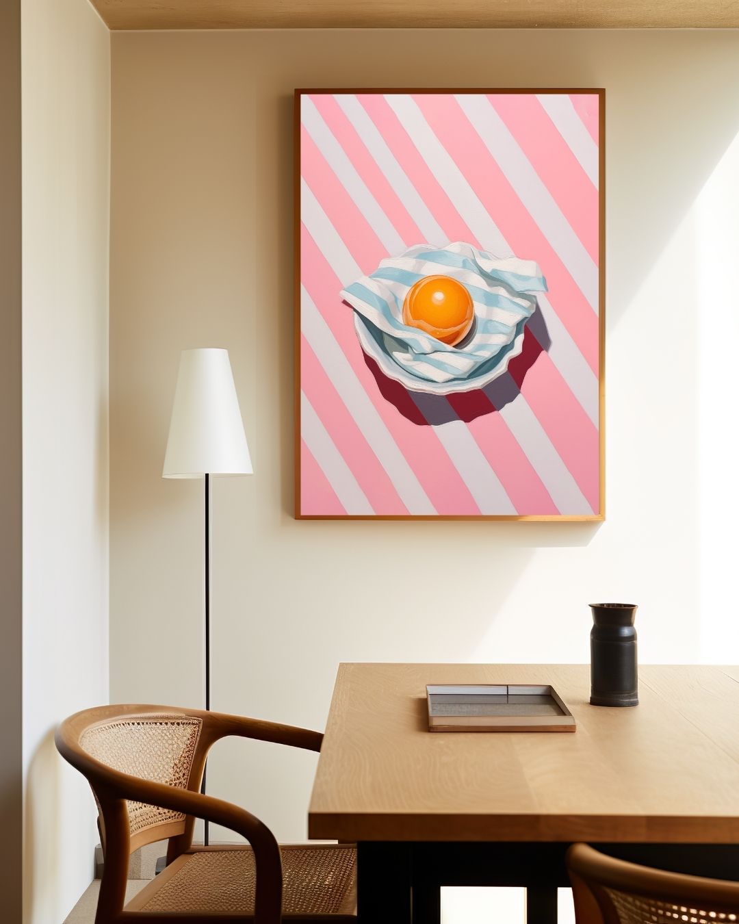 Stripes and Egg Poster 