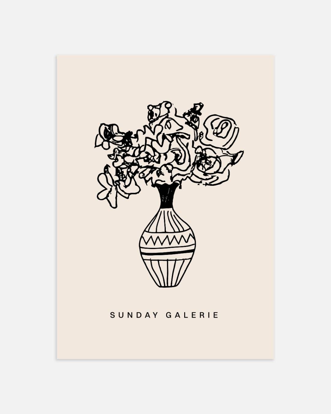 Minimalistische bloemen Poster