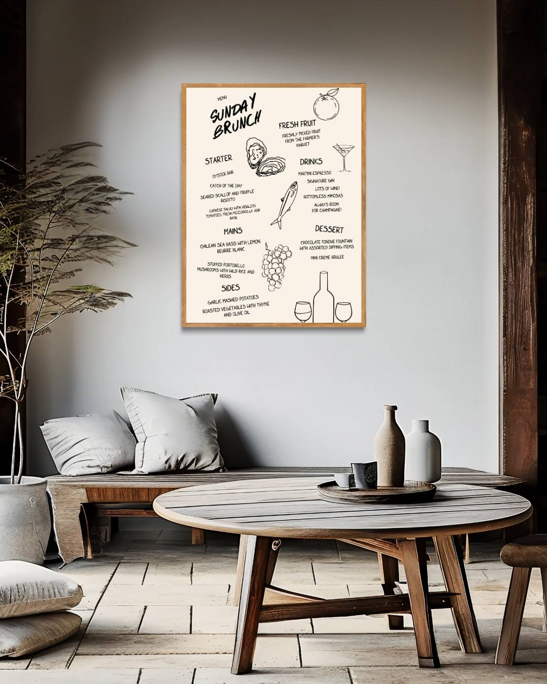 Sunday brunch menu Poster