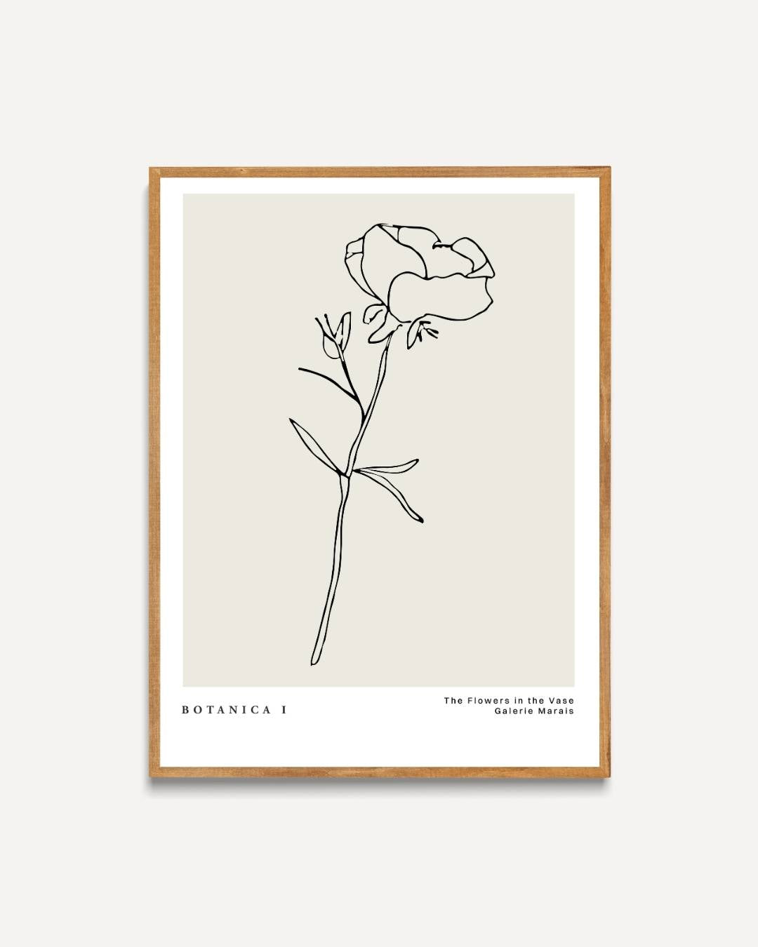 Minimalistische roos Poster