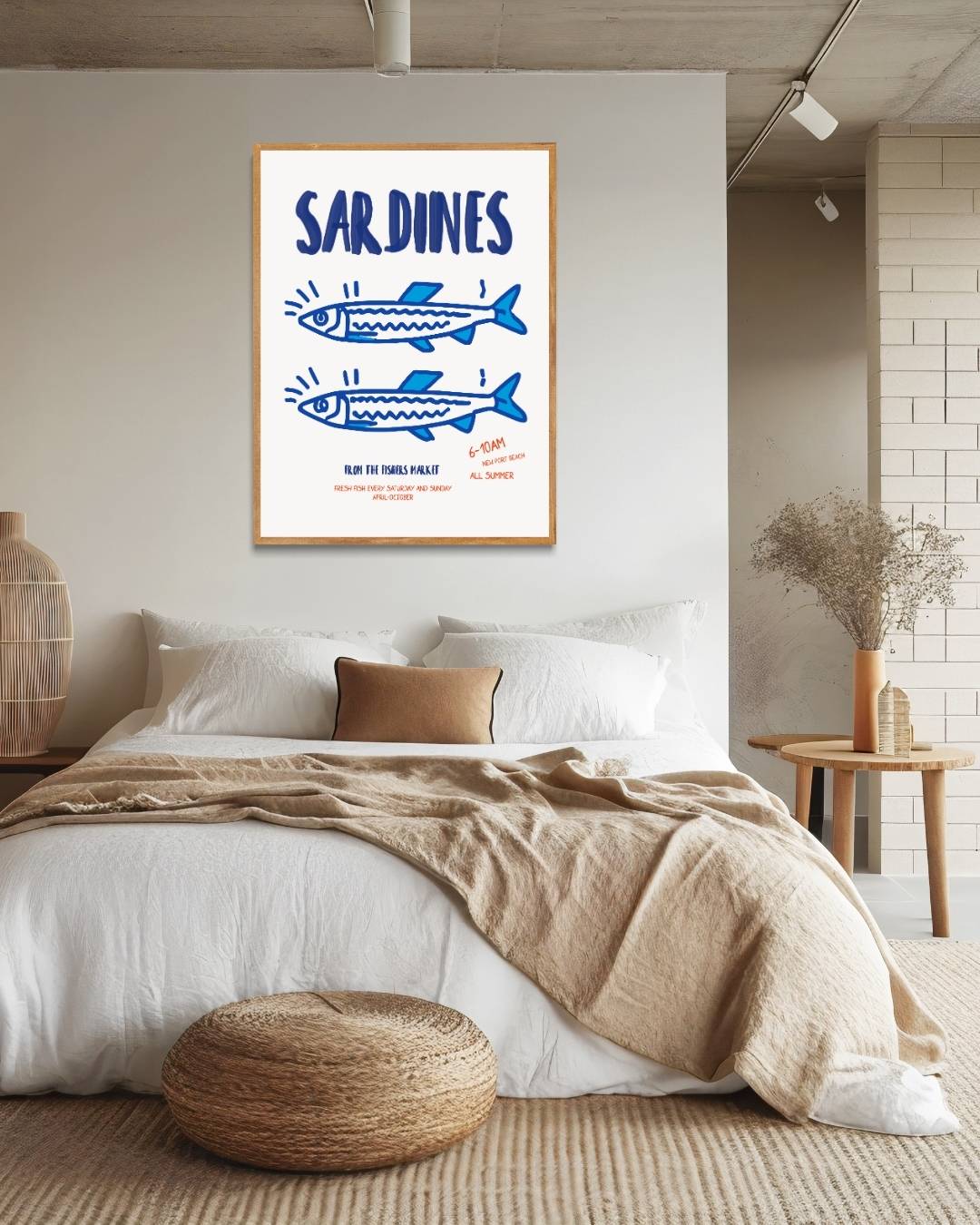 Fröhliches Fisch- und Zitronen-Poster