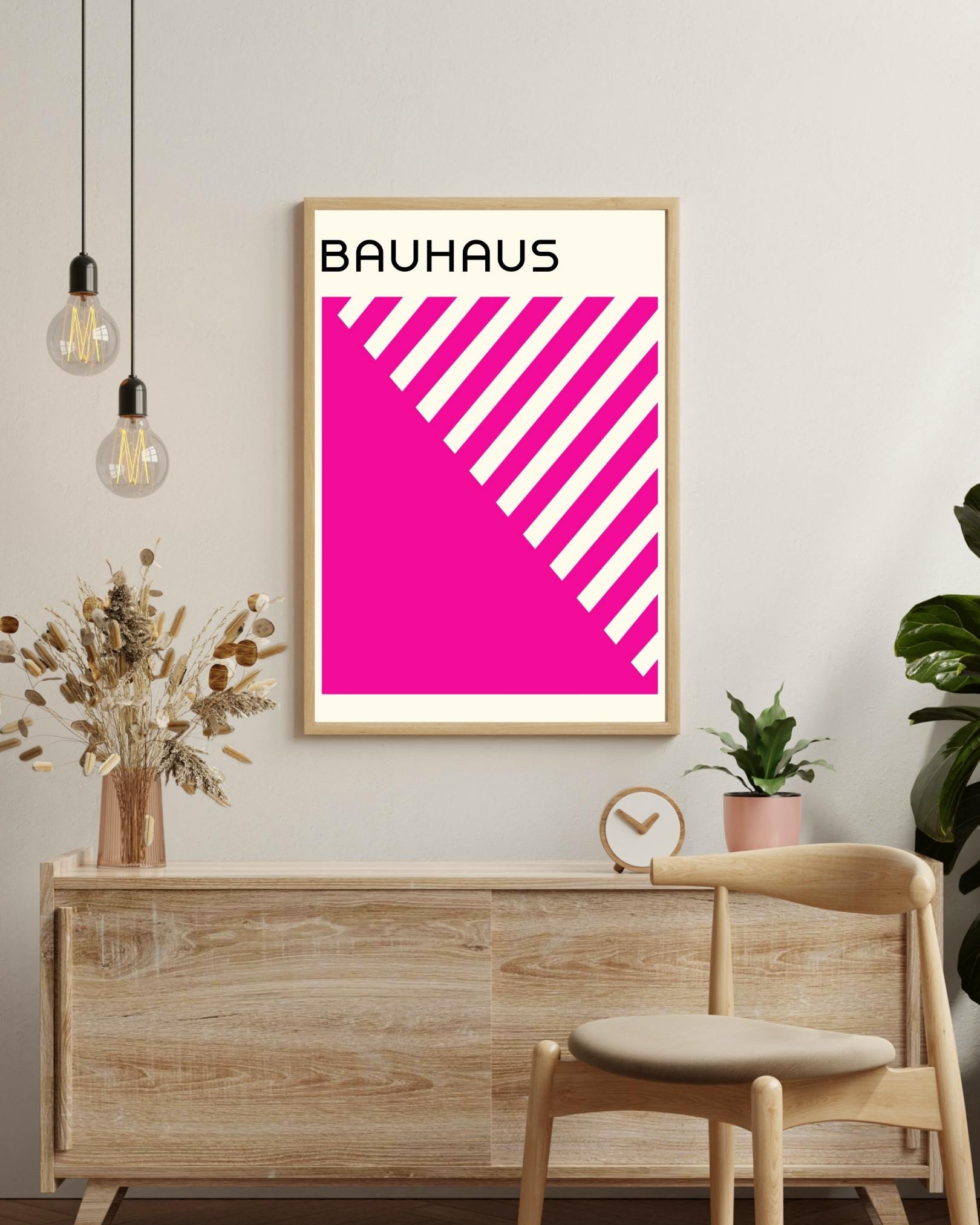Bauhaus roze 1919 Poster