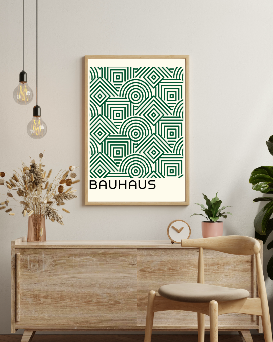 Bauhaus-Labyrinth-grünes Poster