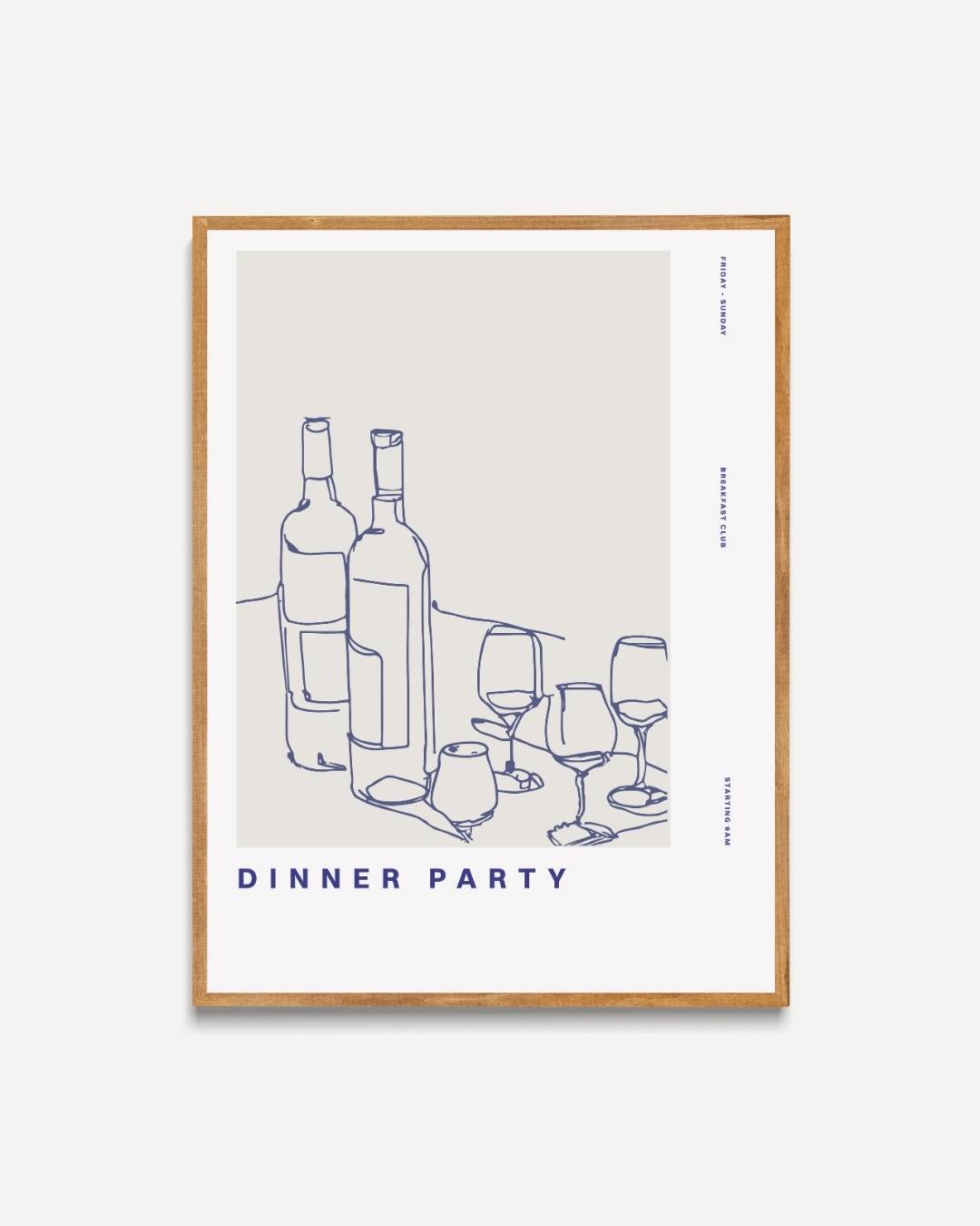 Dinner party wijnflessen Poster