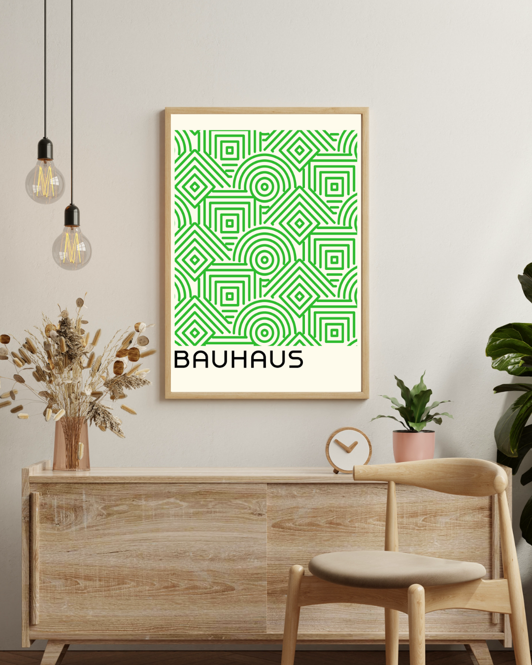 Bauhaus-Plakat „Grünes Labyrinth“.