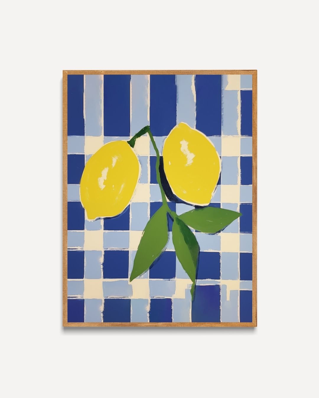 Lemons on Blue Poster 