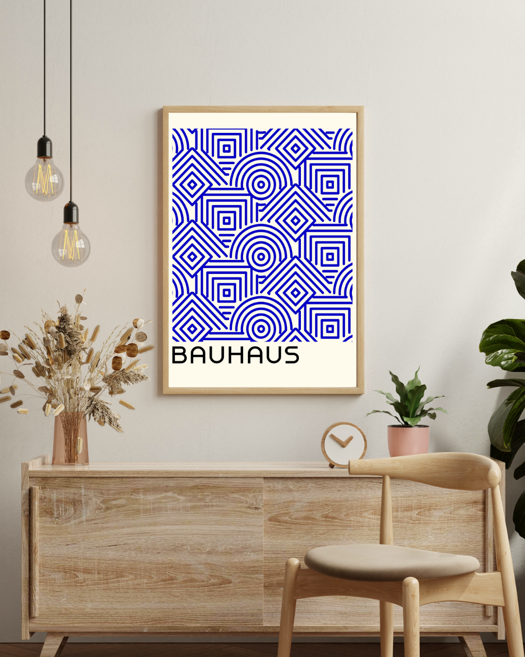 Bauhaus Blue Maze Poster