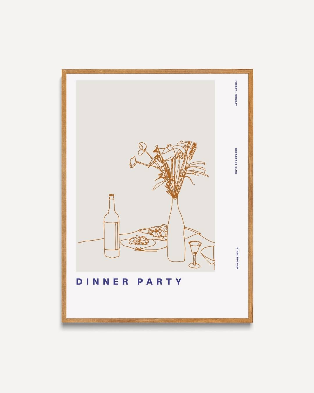 Dinner bloemenvaas Poster