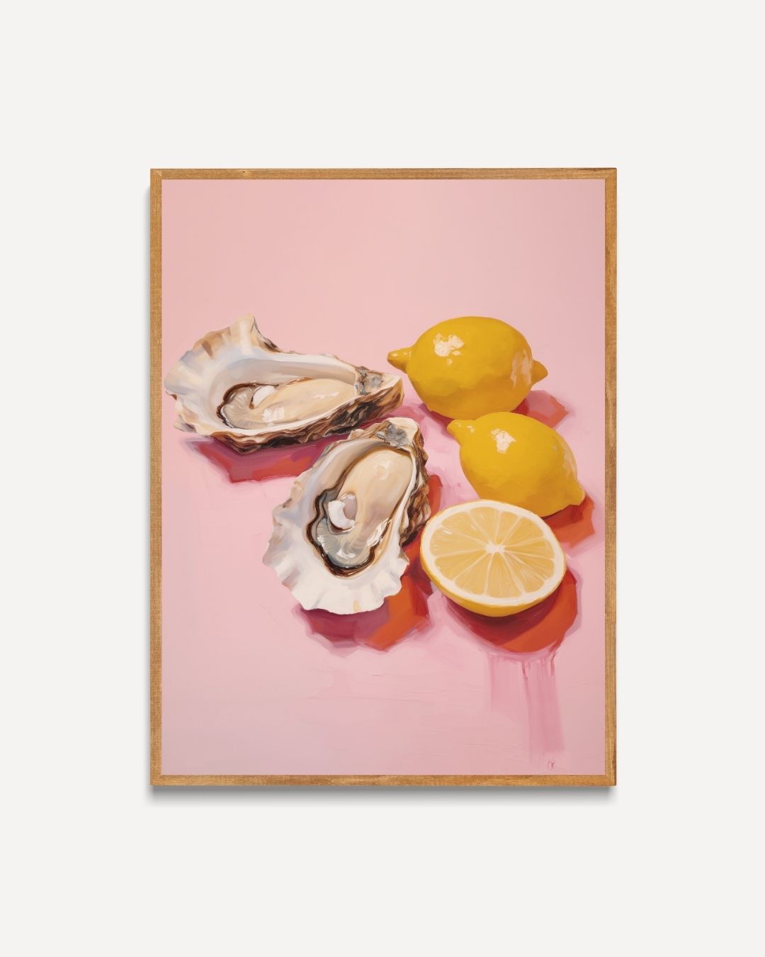 Oysters with lemon Poster 