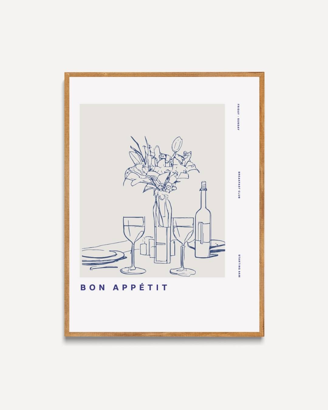 Bon appétit tafelsetting Poster