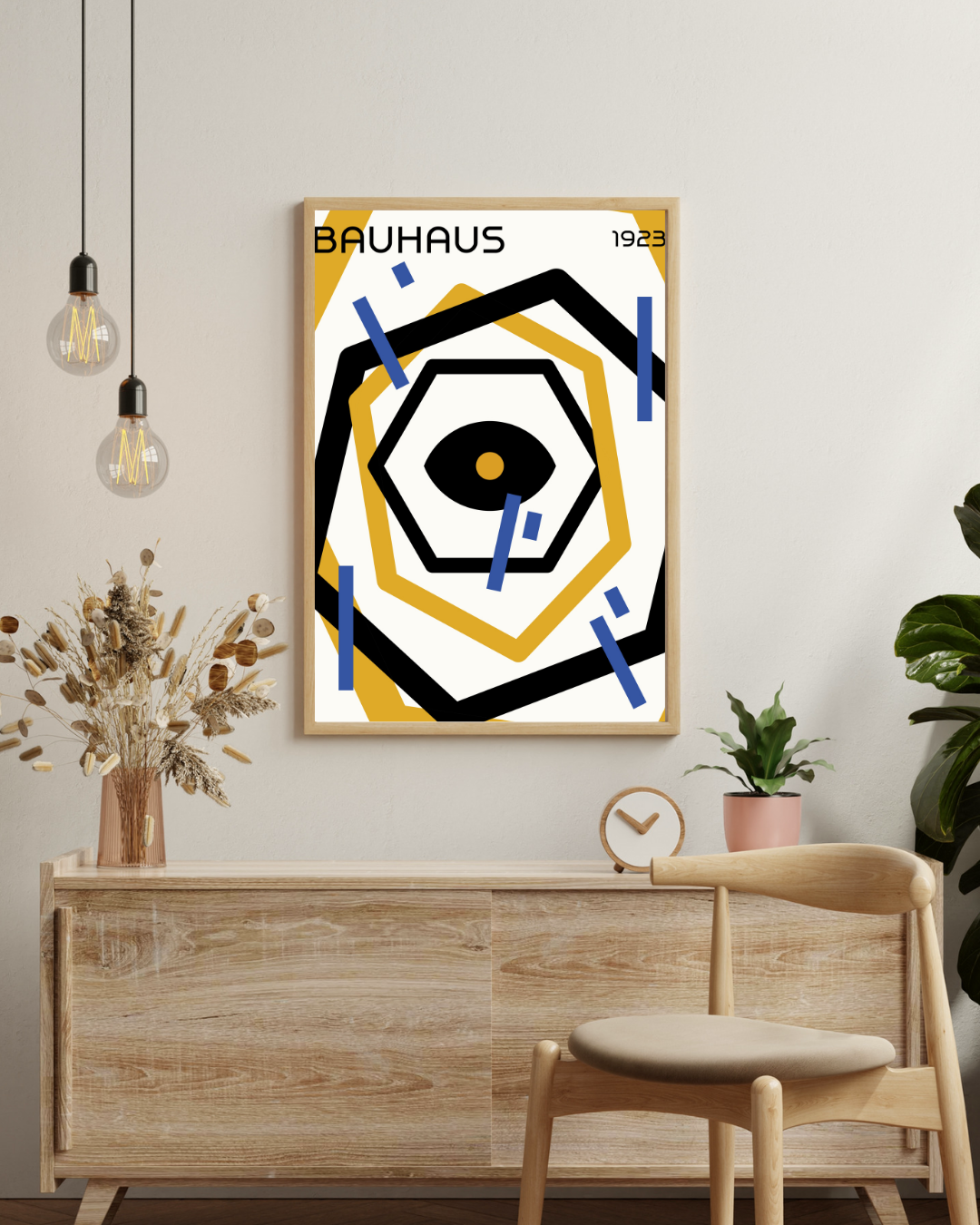 Bauhaus-Plakat mit blauem Auge von 1923