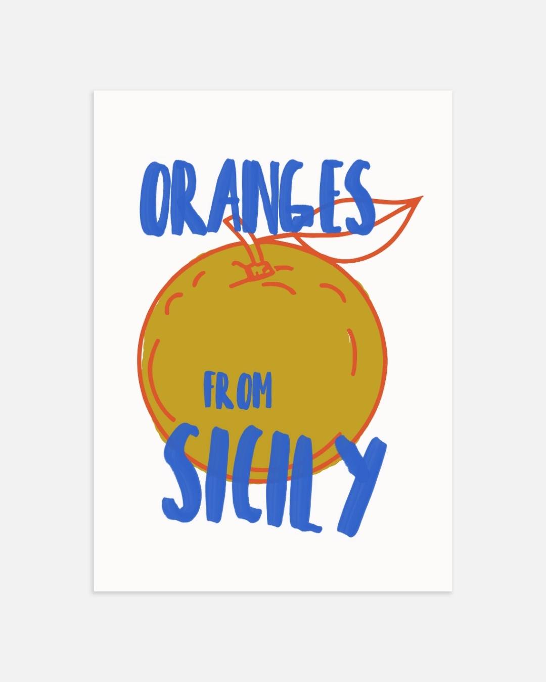 Happy Fish and Lemons Poster