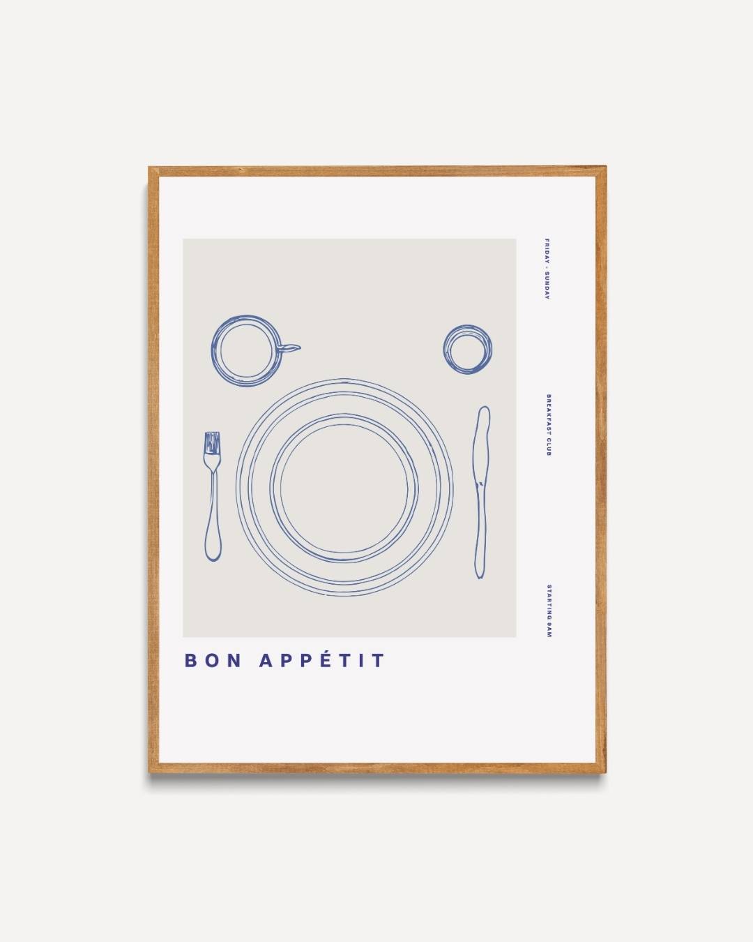 Bon appétit tafelindeling Poster