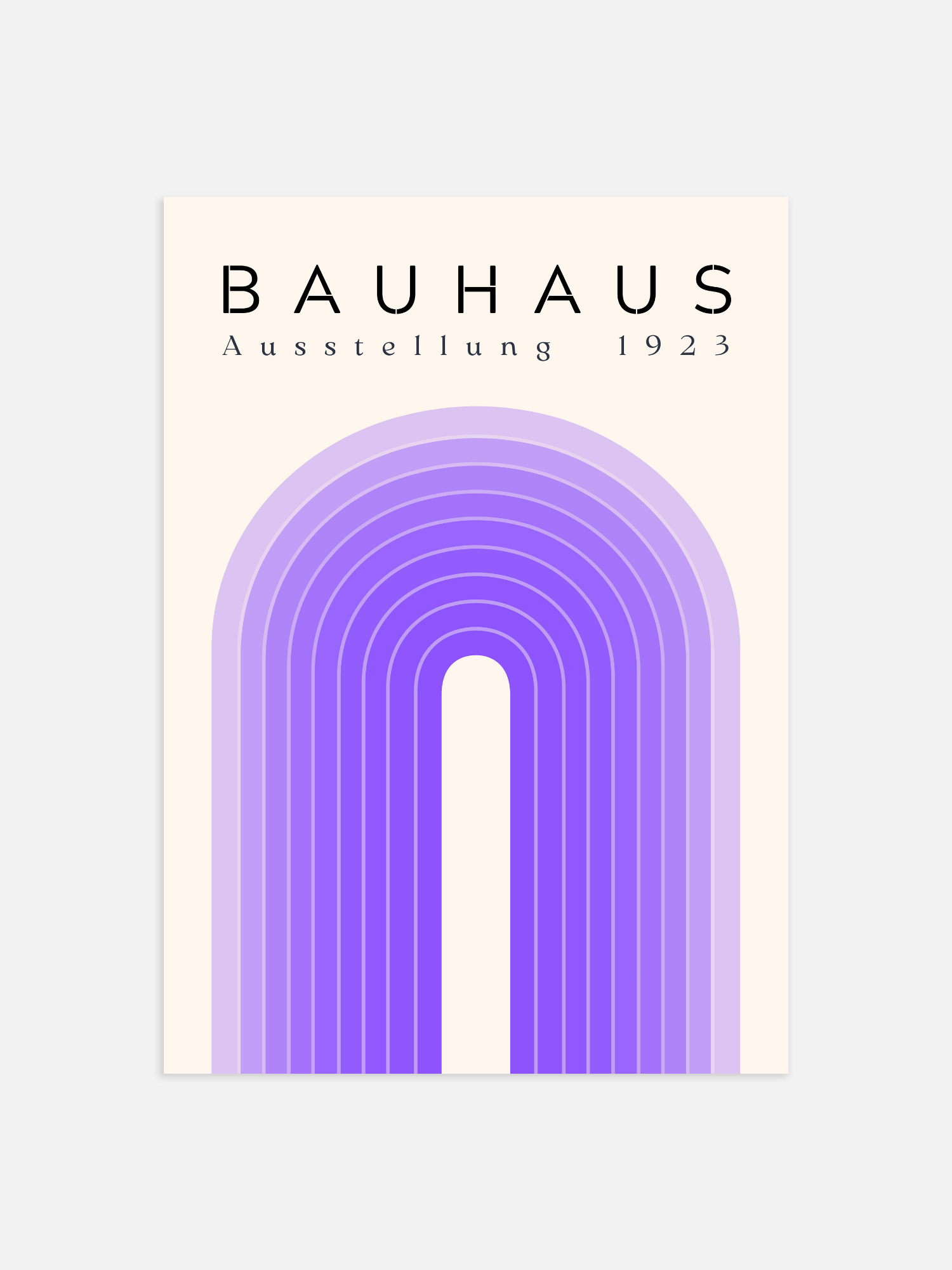 Bauhaus paars ausstellung 1923 Poster