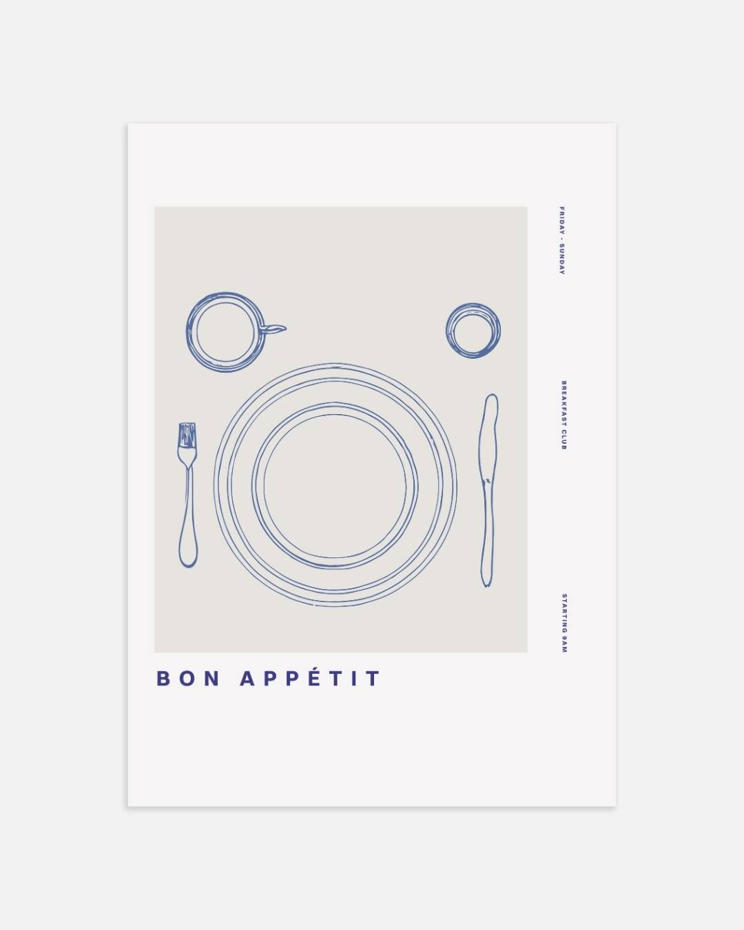 Bon appétit tafelindeling Poster