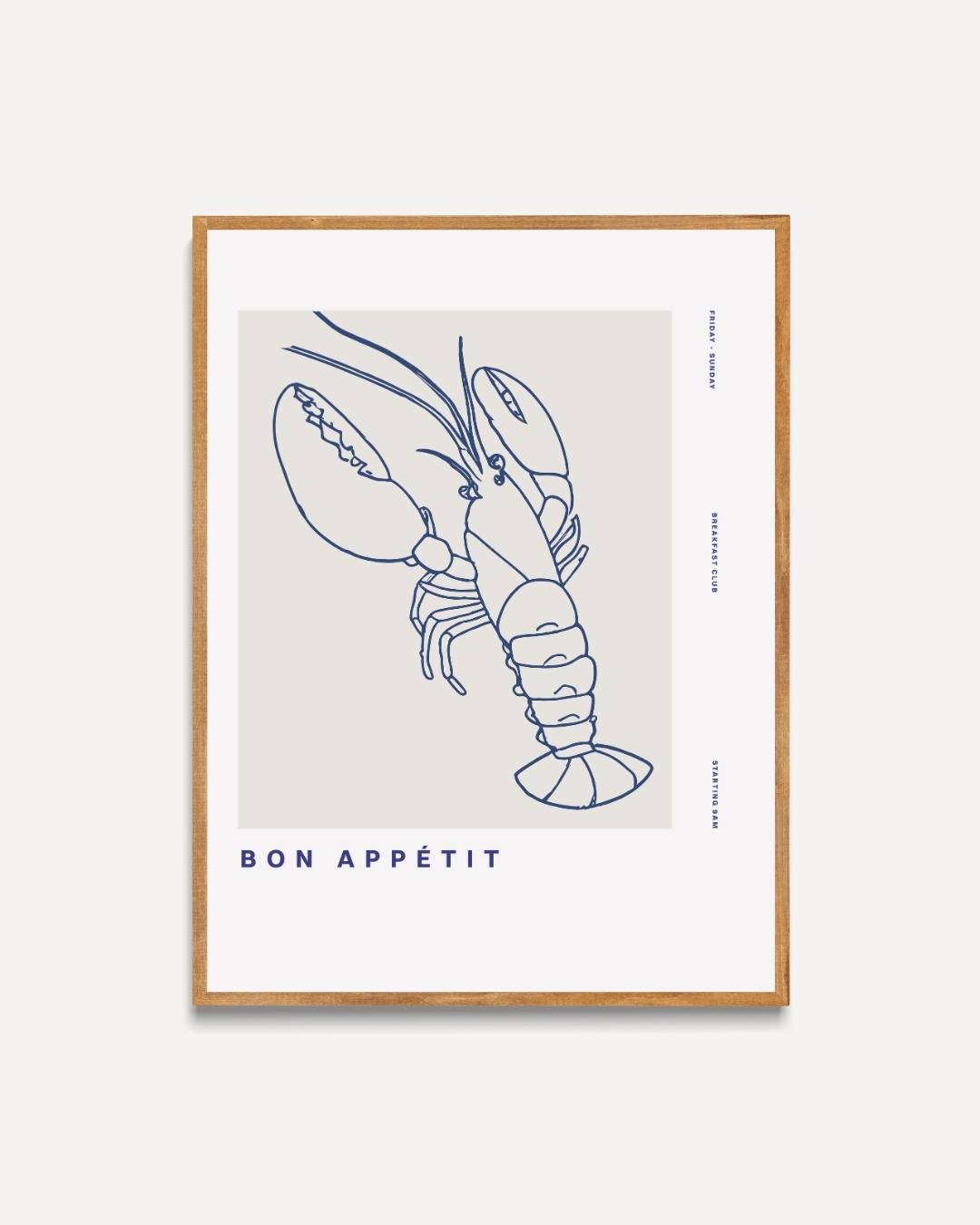 Bon appétit kreeft Poster