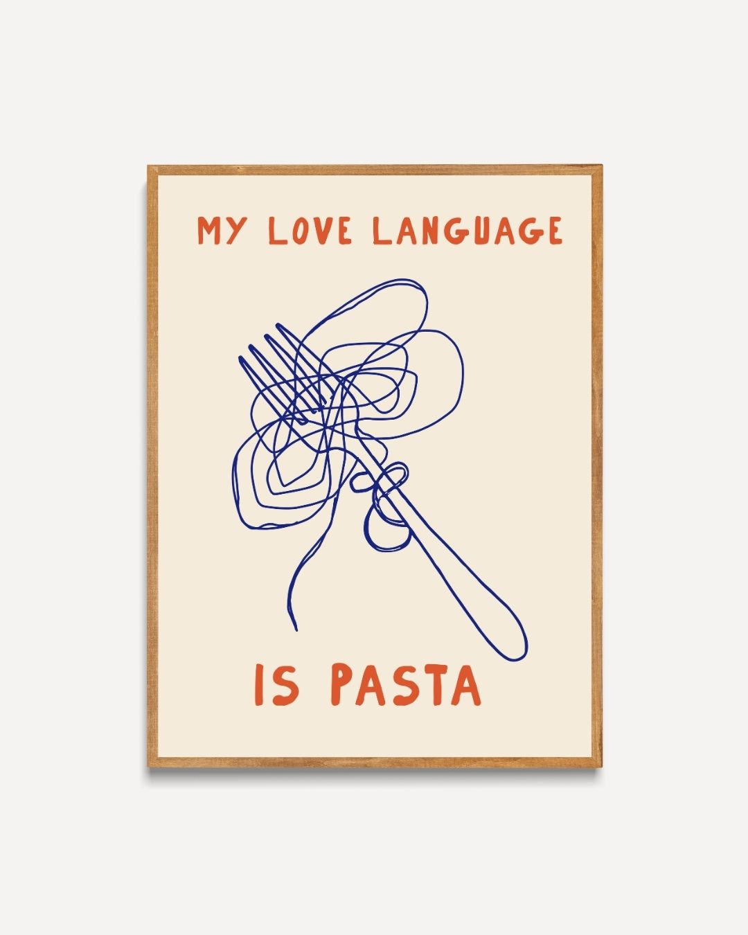 Love language pasta Poster