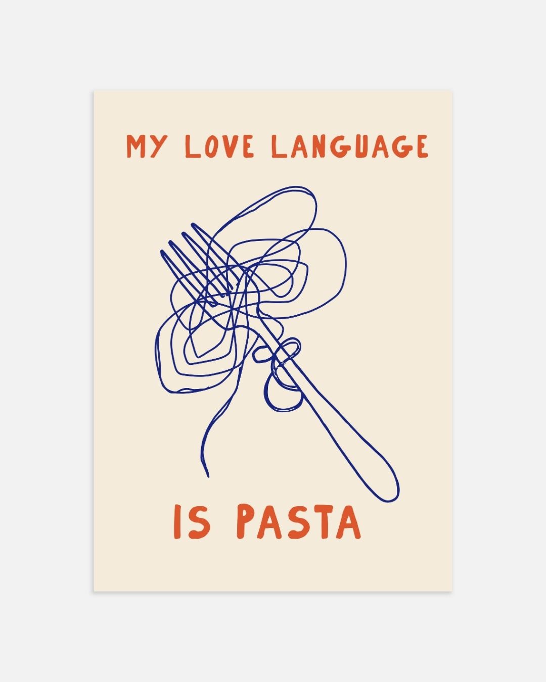 Love language pasta Poster