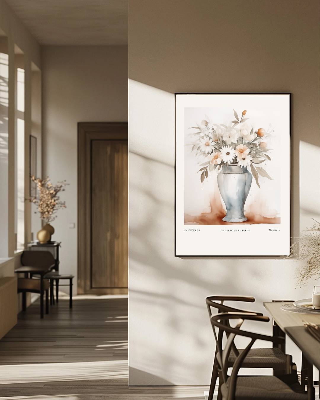 Galerie naturelle bloemenvaas Poster