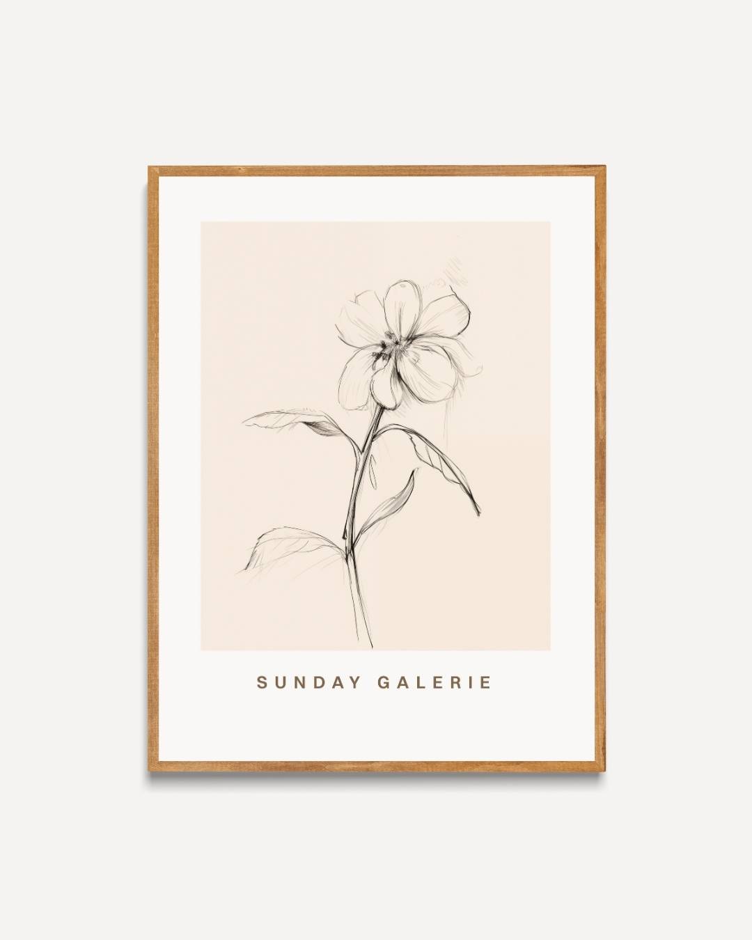 Galerie naturelle botanische schetsbloem Poster