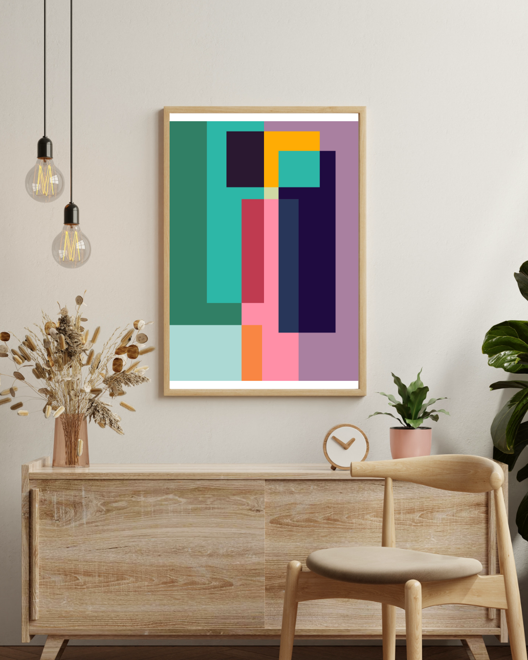 Bauhaus abstract stijl Poster