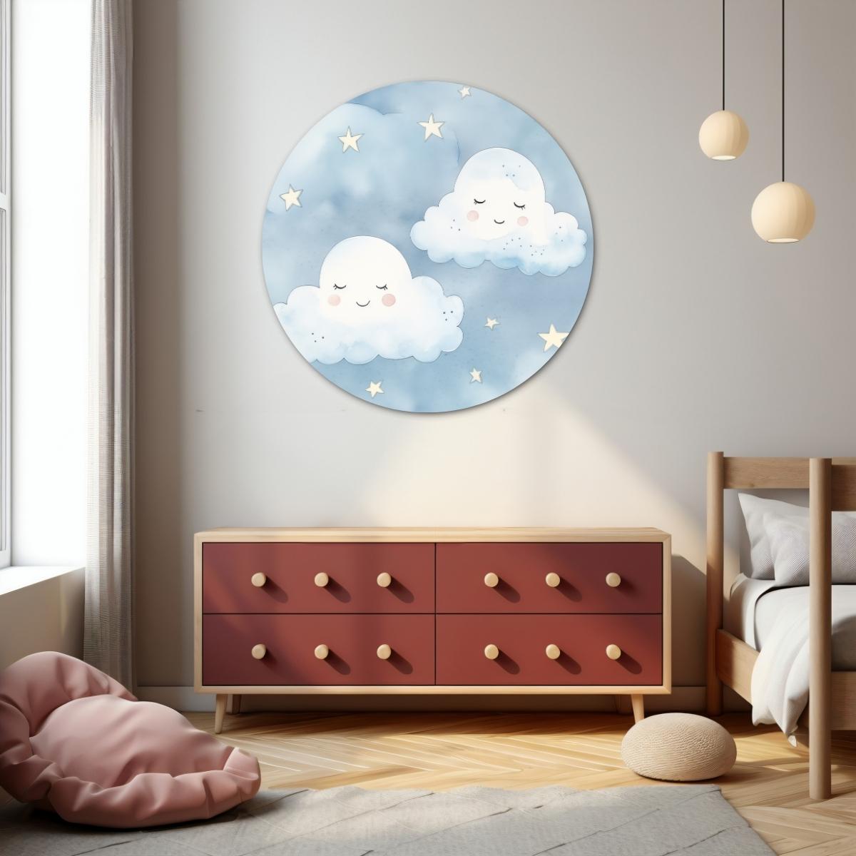 Soft Cloud Dreams Wall Circle 