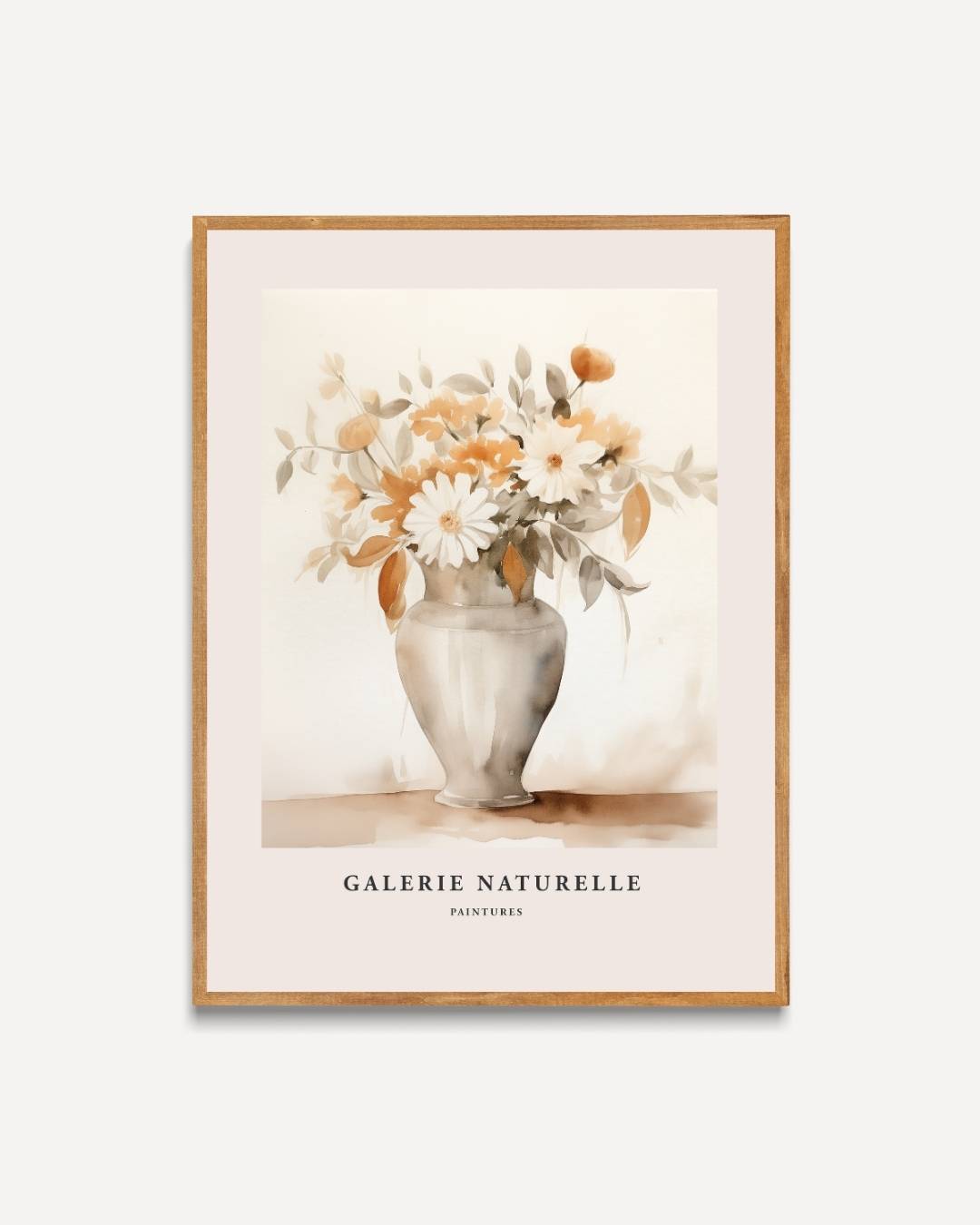 Galerie naturelle warme bloemenvaas Poster