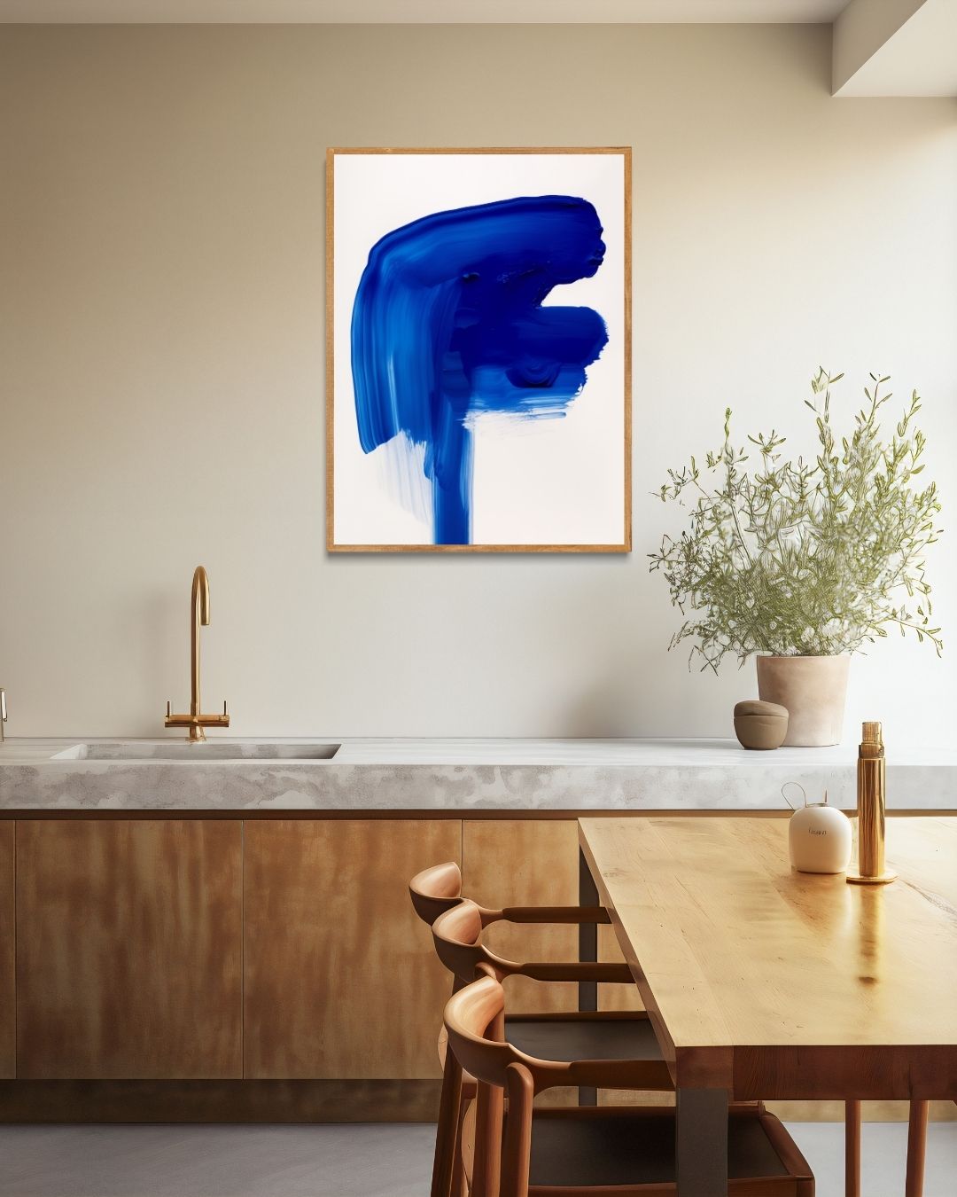 Abstract blauw Poster