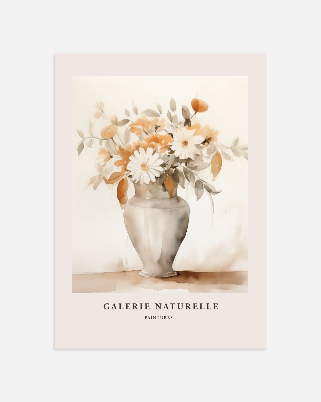 Galerie naturelle warme bloemenvaas Poster