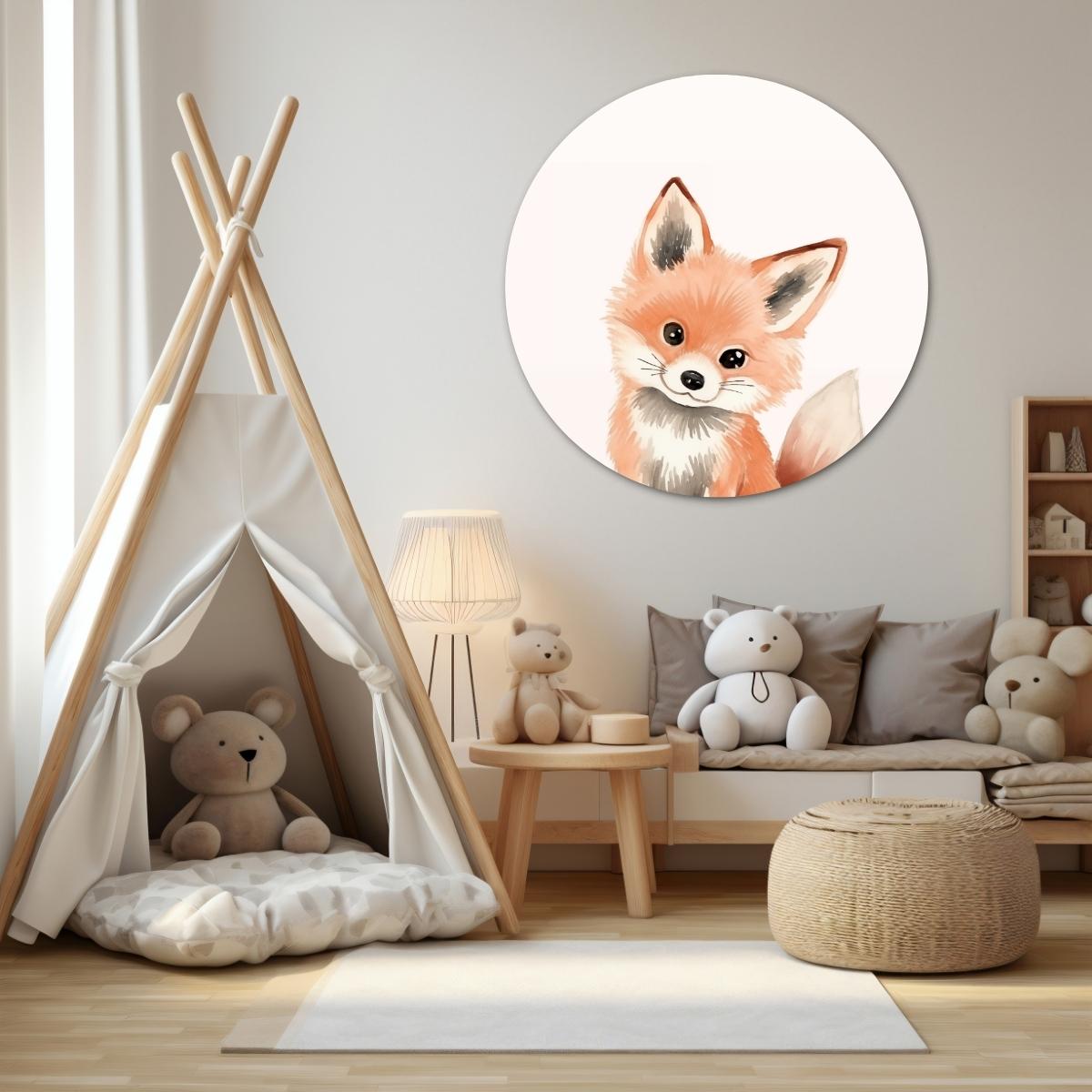 Happy Fox Wall Circle 