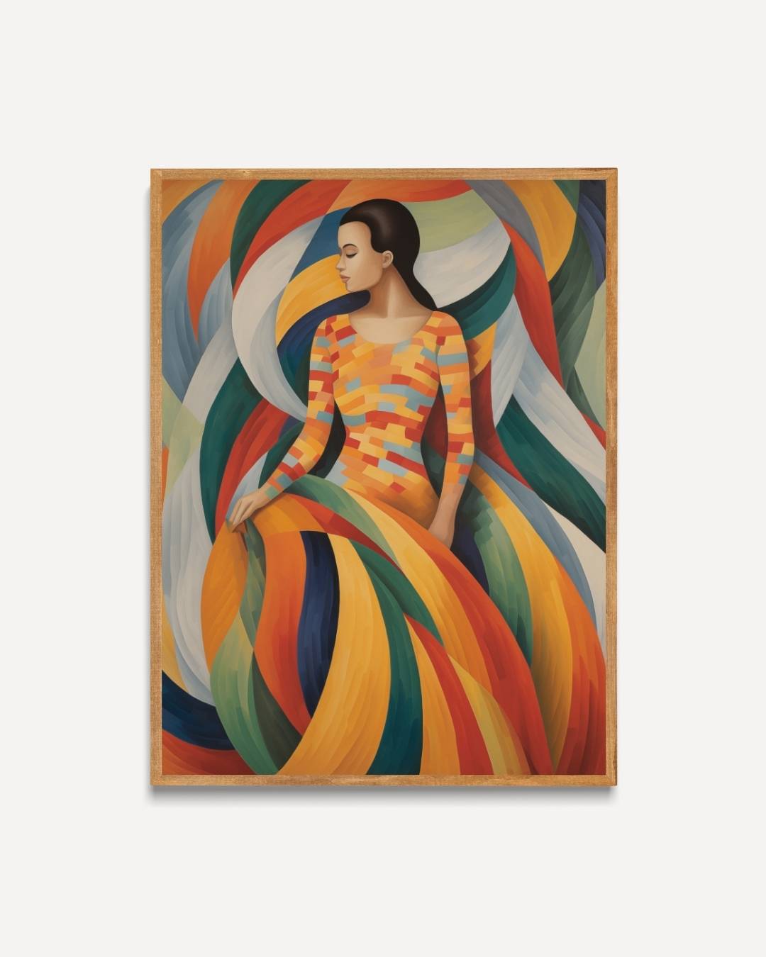 Vibrant abstract portrait Poster